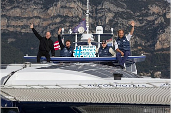 SAS Le Prince Albert II a navigué à bord d’Energy Observer, en compagnie de Bertrand Piccard @energy_observer