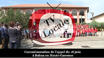 TV Locale Balma - Commémoration de l'appel du 18 juin à Balma (31) Le Maire Vincent Terrail-Noves au micro de Michel Lecomte