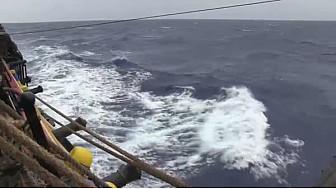 L'Hermione a fait plus de 50% de la traversée de l'Atlantique :  beaucoup de vent ces derniers jours.