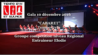 Cabaret par le groupe Compétiton niveau Régional de Tempo Gym durant le Gala du 10 décembre 2016.