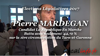 Défaite de Pierre MARDEGAN candidat République En Marche avec 44,72% sur la 1ère circonscription du Tarn-et-Garonne