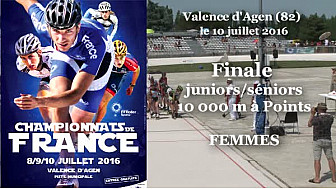 Championnat de France Roller Piste 2016: Finale Juniors/Séniors Femmes au 10 000m à points @FFRollerSports #TvLocale_fr #TarnEtGaronne @Occitanie