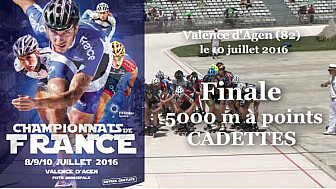 Championnat de France Roller Piste 2016: Finale Cadettes 5 000m à points @FFRollerSports #TvLocale_fr #TarnEtGaronne @Occitanie