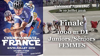 Finale Juniors/Séniors Femmes Championnat de France Roller Piste 2016: 1 000m D1 @FFRollerSports #TvLocale_fr #TarnEtGaronne @Occitanie