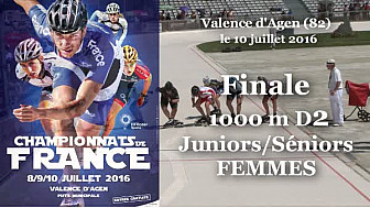 Finale Juniors/Séniors Femmes Championnat de France Roller Piste 2016: 1 000m D2 @FFRollerSports #TvLocale_fr #TarnEtGaronne @Occitanie