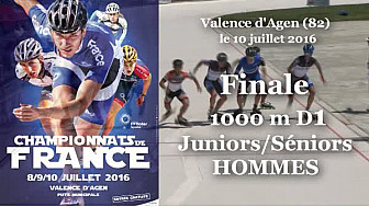 Finale Juniors/Séniors Hommes Championnat de France Roller Piste 2016: 1 000m D1 @FFRollerSports #TvLocale_fr #TarnEtGaronne @Occitanie