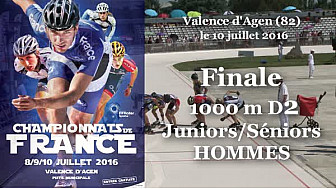 Finale Juniors/Séniors Hommes Championnat de France Roller Piste 2016: 1 000m D2 @FFRollerSports #TvLocale_fr #TarnEtGaronne @Occitanie