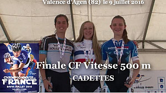 Jeanne RENCKER Championne de France Roller Piste 2016 au cf 500m Vitesse @FFRollerSports #TvLocale_fr #TarnEtGaronne @Occitanie