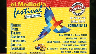 el Mediodia festival 2017 édition COLOMBIE du 20 au 23 juillet à Corbarieu - Tarn-et-Garonne #Salsa