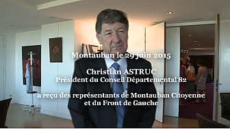 Christian ASTRUC Président du Conseil Départemental 82  a reçu des représentants de Montauban Citoyenne et du Front de Gauche