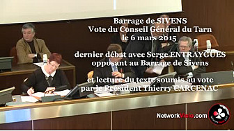 Barrage de Sivens : le Conseil Général du Tarn vote pour un barrage plus petit le 6 mars 2015 
