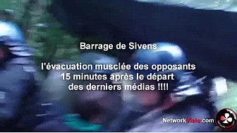 ZAD du Barrage de Sivens dans le Tarn; les opposants malmenés dès le départ des médias le lundi 8 septembre 2014