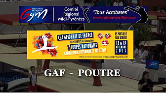 Gymnastique GAF à la Poutre aux Championnat de France à Ponts de Cé @midipyrénées @ffgymnastique #TvLoclae_fr