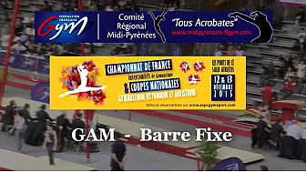 Barre Fixe l'équipe GAM  Midi-Pyrénées au Championnat de France Intercomités à Ponts de Cé le 12 décembre 2015 @ffgymnastique #midipyrénées #TvLocale_fr