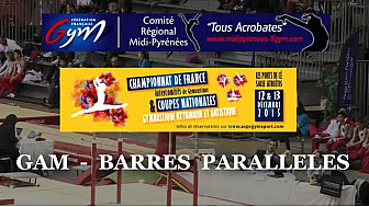 Gymnastique GAM Barres Parallèles au Championnat de France Intercomités 2015 à Ponts de Cé (49) #MidiPyrénées @ffgymnastique #TvLocale_fr