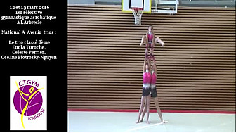 Gymnastique Acrobatique à l'Arbresle: 5 Trios engagés par le CTGymnastique de #Toulouse. #TvLocale_fr @ffGymnastique