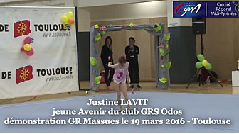 Gymnastique GR Massues: Justine LAVIT Avenir du club GRS Odos aux Régionales Ensemble GR à Toulouse @FFGymnastique 