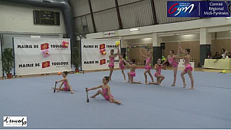 Gymnastique GR Trophée Fédéral C 13 ans et moins: l'ensemble de L'Envol Saint Gaudinois se classe premier @FFGymnastique 