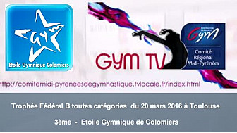 Gymnastique GR Trophée Fédéral B toutes catégories : l'ensemble de l'Etoile Gymnique de Colomiers 3ème à la compétiton régionale à Toulou