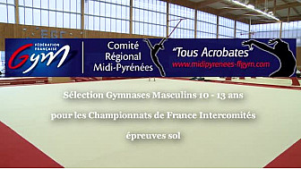 Gymnastique GAM Sol: les Gymnastes Masculins Midi-Pyrénées comptant pour les Sélections France Intercomités 2015