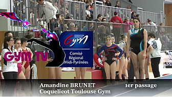 Gymnastique Tumbling: Amandine BRUNET du Coquelicot Toulouse Gym aux Championnat Sud en Tumbling 18ans et + le 9 avril 2016 à Colomiers @FFGymnastique