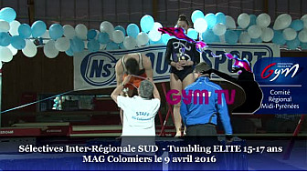Gymnastique Tumbling: Florian RIGAL du Tempo Gym de Saint Sulpice (81)  en Nationale 15-17ans le 9 avril 2016 à Colomiers @FFGymnastique