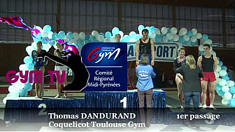 Gymnastique Tumbling: Thomas DANDURAND du Coquelicot Toulouse Gym aux Championnat Sud en Tumbling 18ans et + le 9 avril 2016 à Colomiers @FFGymnastique