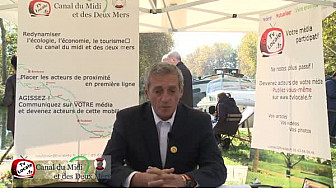 Philippe SAUREL tête de liste 'Citoyens du Midi' aux Elections Régionales 2015 Midi-Pyrénées/Languedoc-Roussillon parle du Canal du Midi @saurel2014 @MidiCitoyens  #TvLocale_fr