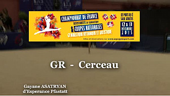 Gayane ASATRYAN GR Cerceau au Championnat National Juniors Espoirs de Ponts de Cé @ffgymnastique @jds_fr #TvLocale_fr