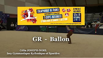 Célia JOSEPH-NOEL GR Ballon: au Championnat NationalJuniors Espoirs de Ponts de Cé @ffgymnastique #TvLocale_fr