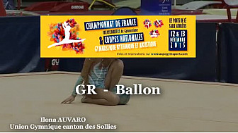 Ilona AUVARO GR Ballon au Championnat National Juniors Espoirs de Ponts de Cé @ffgymnastique #TvLocale_fr