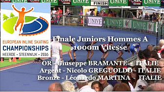 Giuseppe BRAMANTE 6 Italie Champion d'EUROPE 2016 de RollerPiste 1000m vitesse Juniors A @FFRollerSports #TvLocale
