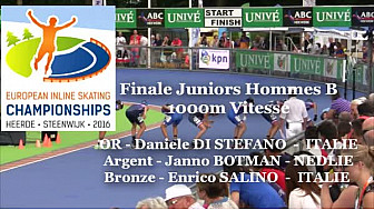 Daniele DI STEPHANO Champion d'EUROPE 2016 de Roller Piste en Vitesse 1000m JH B @FFRollerSports #TvLocale