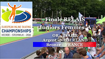 L'Equipe de France en Relais Juniors A Femmes  Médaille de BRONZE au Championnat d'Europe à HEERDE - Pays Bas de Roller Piste  @FFRollerSports #TvLocale_fr