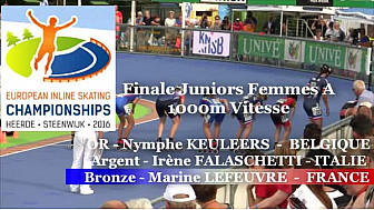 Marine Lefeuvre Médaillée de Bronze au Championnat d'Europe 2016 de RollerPiste en JF A 1000m Vitesse @FFRollerSports #TvLocale_fr 