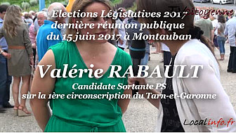 Meeting d'entre deux tours de Valérie RABAULT candidate sortante PS en Tarn-et-Garonne sur la 1ère circonscription #Valerie_Rabault
