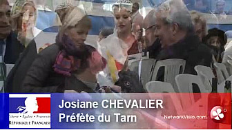 Fête de la Truffe : Josiane CHEVALIER Préfète du Tarn (81) au micro de Michel Lecomte