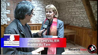 Chiffres Sécurité 2013 du Tarn (81) :  Josiane Chevalier Préfète du Tarn au micro de Michel Lecomte 