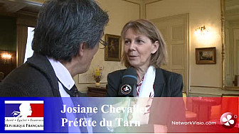 Journée internationale du Droit de la Femme: Josiane Chevalier Préfète du Tarn au micro de Michel Lecomte 