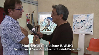 Maurice et Christiane BARRO, un Scuplteur, une Verrière et Peintre, Création à 4 Mains artistes de Lacourt Saint-Pierre en Tarn-et-Garonne