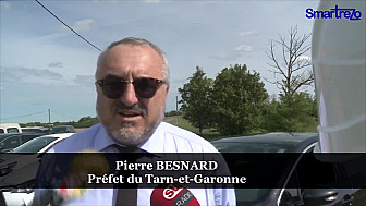 COVID-19 Pierre Besnard Préfet du Tarn-et-Garonne répond aux questions des journalistes Après la visite d'un chantier autoroutier de Vinci.  @Prefet_82 @PrefetOccitanie @tarnetgaronne82