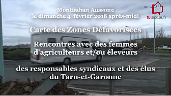 Carte des Zones Défavorisées: Les Agriculteurs soutenus par  leurs femmes  et la population au barrage de Montauban Nord ce dimanche 4 février. @FNSEA @tarnetgaronne_CG @Occitanie 