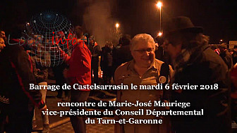 Carte Zones Défavorisées rencontre de Marie-José MAURIEGE vice-présidente du Conseil Départemental du Tarn-et-Garonne au barrage  de Castelsarrasin @FDSEA @tarneetgaronne_CG