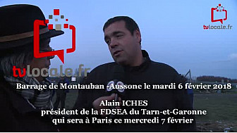 Carte Zones Défavorisées: Alain ICHES était comme chaque jour au barrage routier de Montauban avant de monter à Paris pour la rencontre finale au Ministère de la Culture @FNSEA