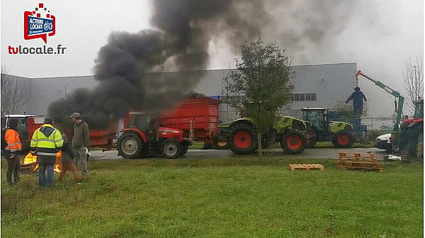 TV Locale Tarn-et-Garonne - MERCOSUR - Blocage de la plateforme logistique d'Intermarché à Monbart