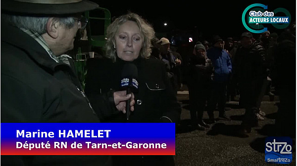 Mobilisation Agricole du Tarn-et-Garonne -  interview de Marine Hamelet Député RN du Tarn-et-Garon