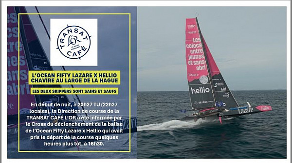 Transat Café L'Or 2025 - Chavirage du Fifty LAZARE X HELLIO