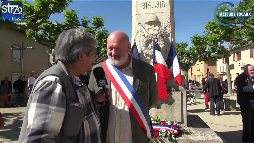 TvLocale des Acteurs Locaux d'Albias -  Première cérémonie de Commémoration du 8 mai pour la nouvelle municipalité