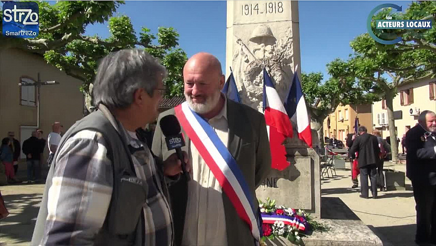 TvLocale des Acteurs Locaux d'Albias -  Première cérémonie de Commémoration du 8 mai pour la nouvelle municipalité